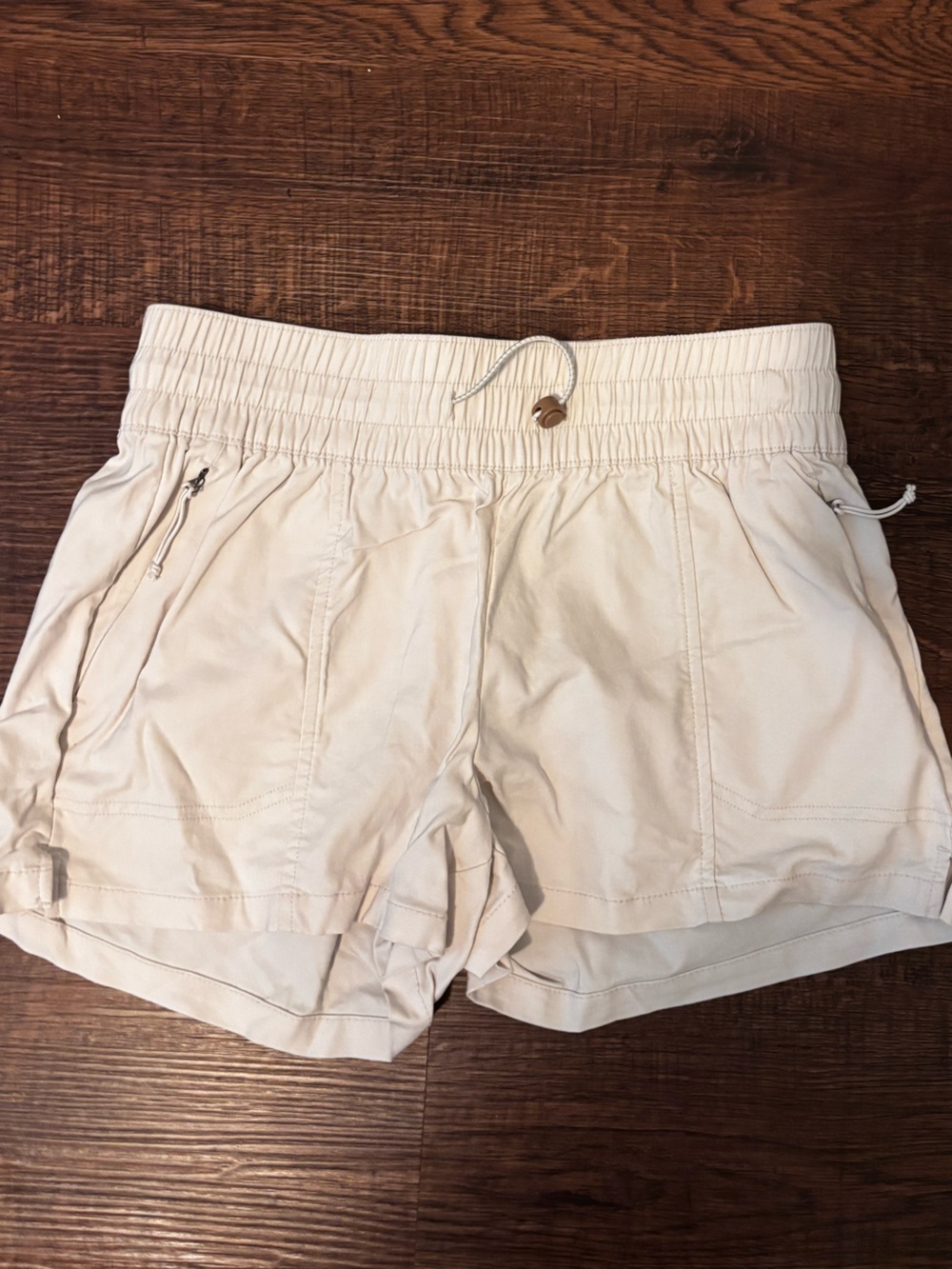 Avalanche Cream Athletic Drawstring Shorts
